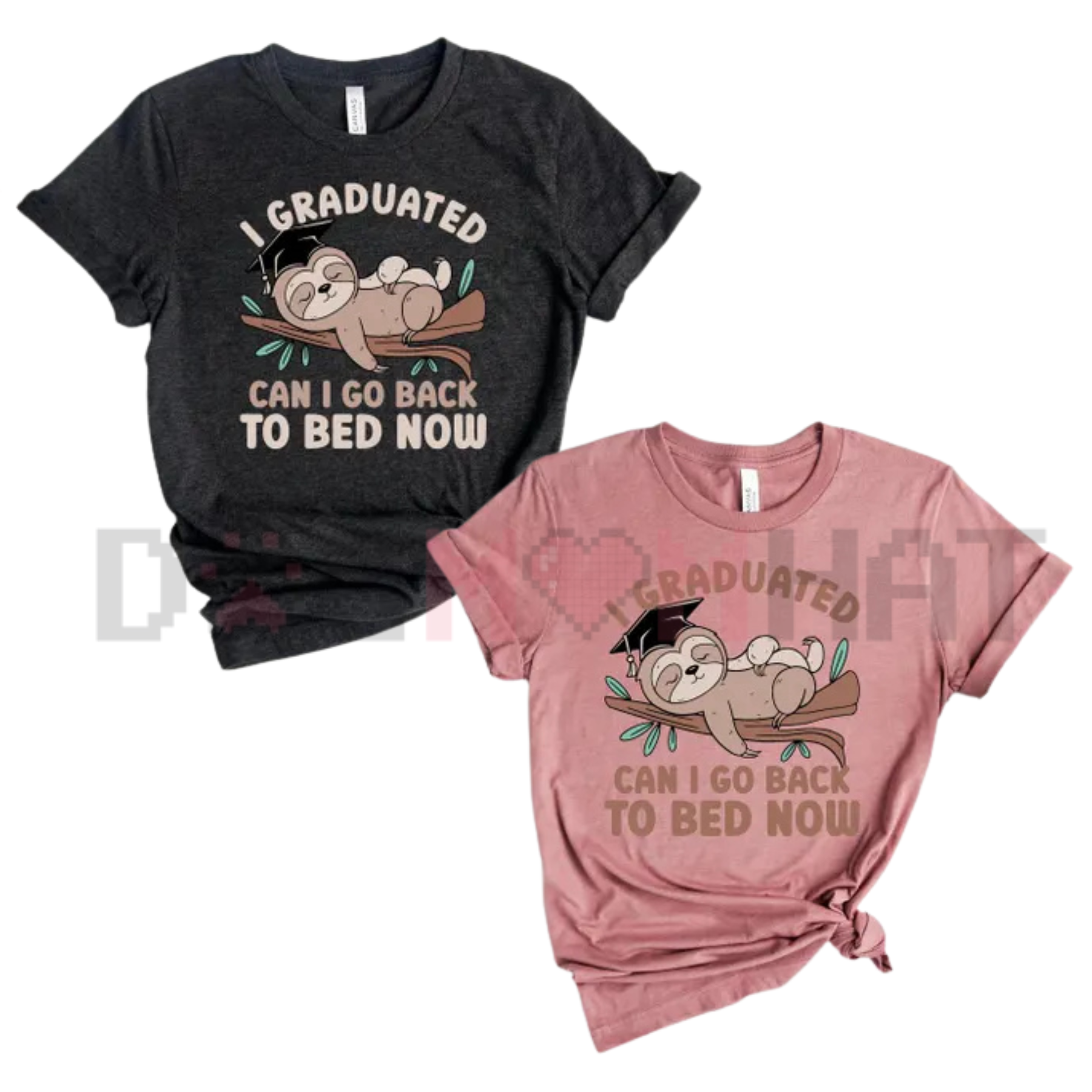 "I Graduated Can I Go Back To Bed Now" Satire T-Shirt