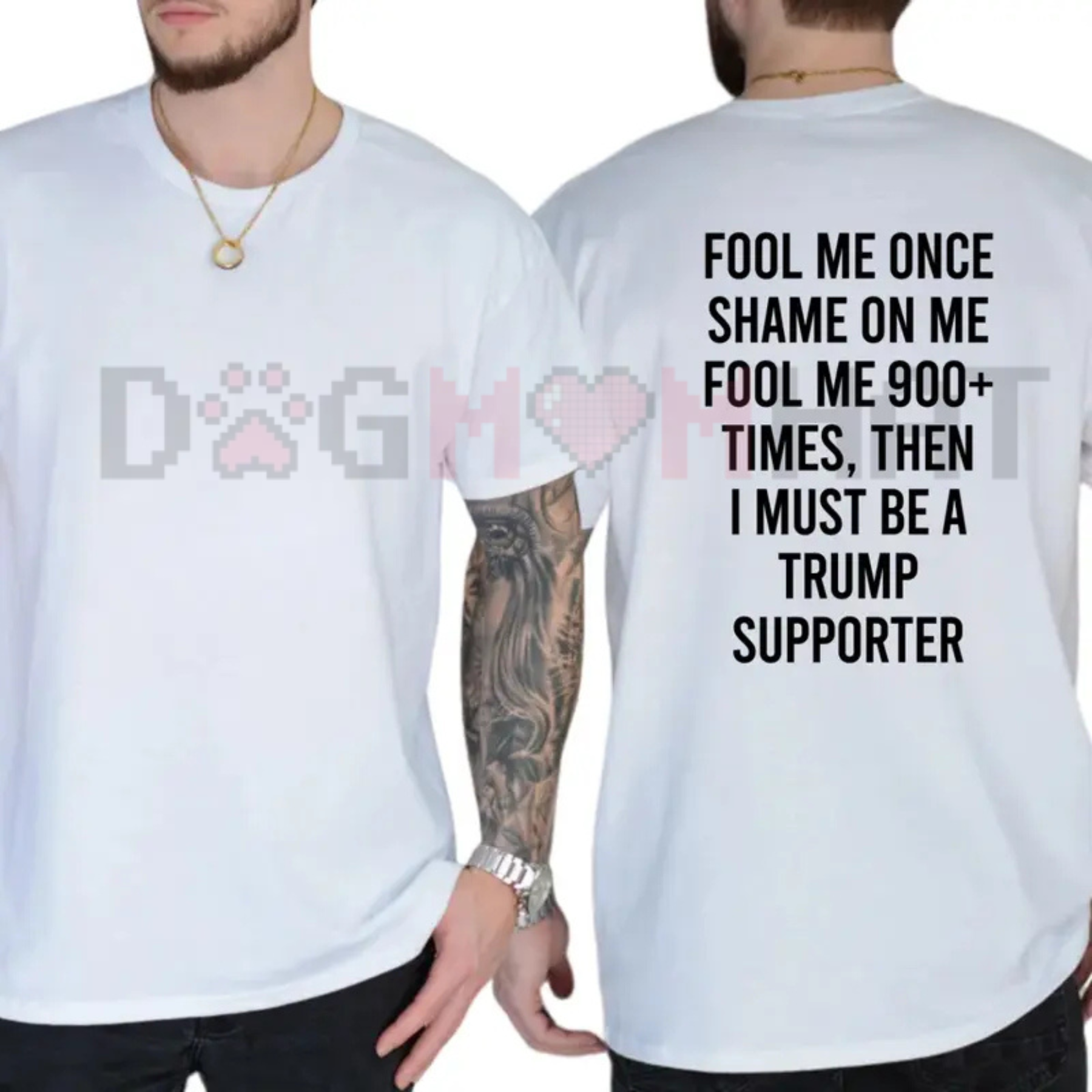 "Fool Me Once" Satire T-Shirt – Funny Anti-Deception Graphic Tee