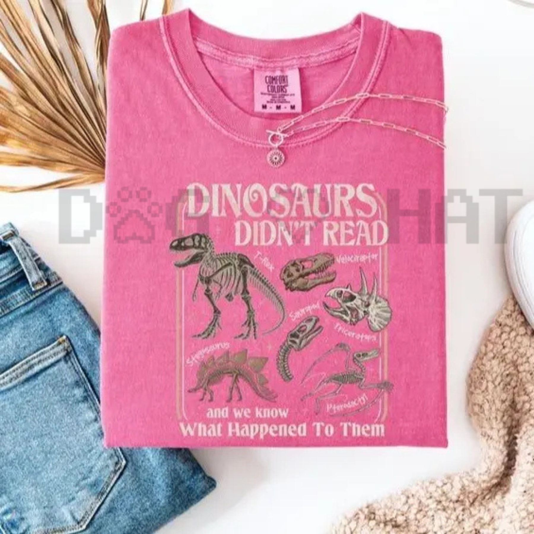 "Dinosaurs Didn't Read" T-Shirt – Retro Literacy Tee