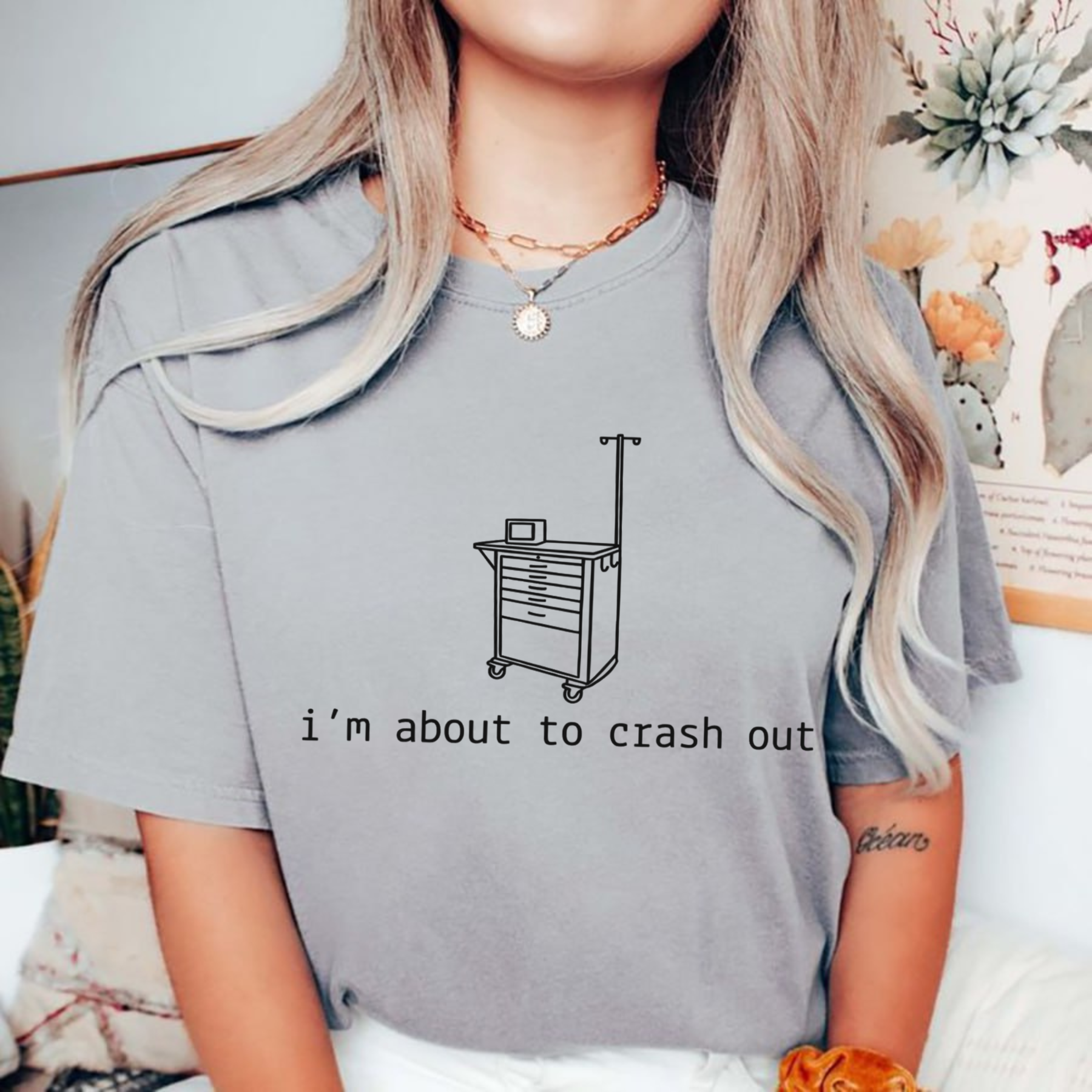 "I'm About To Crash Out" Funny Nurse Tee