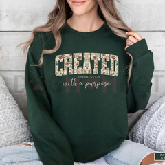 "Created with a Purpose" Floral Sweatshirt
