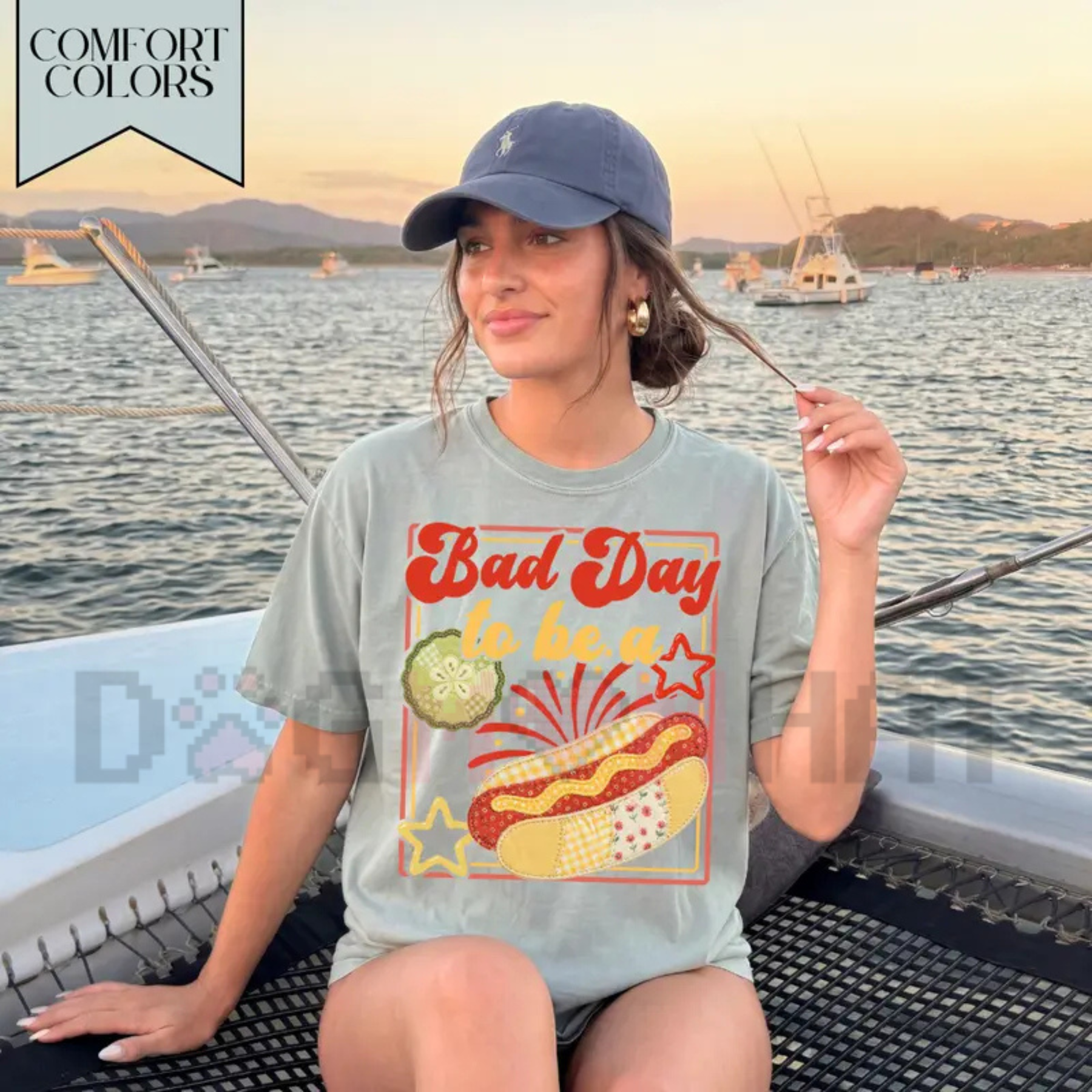 "Bad Day To Be A Hot Dog" Funny Summer Tee
