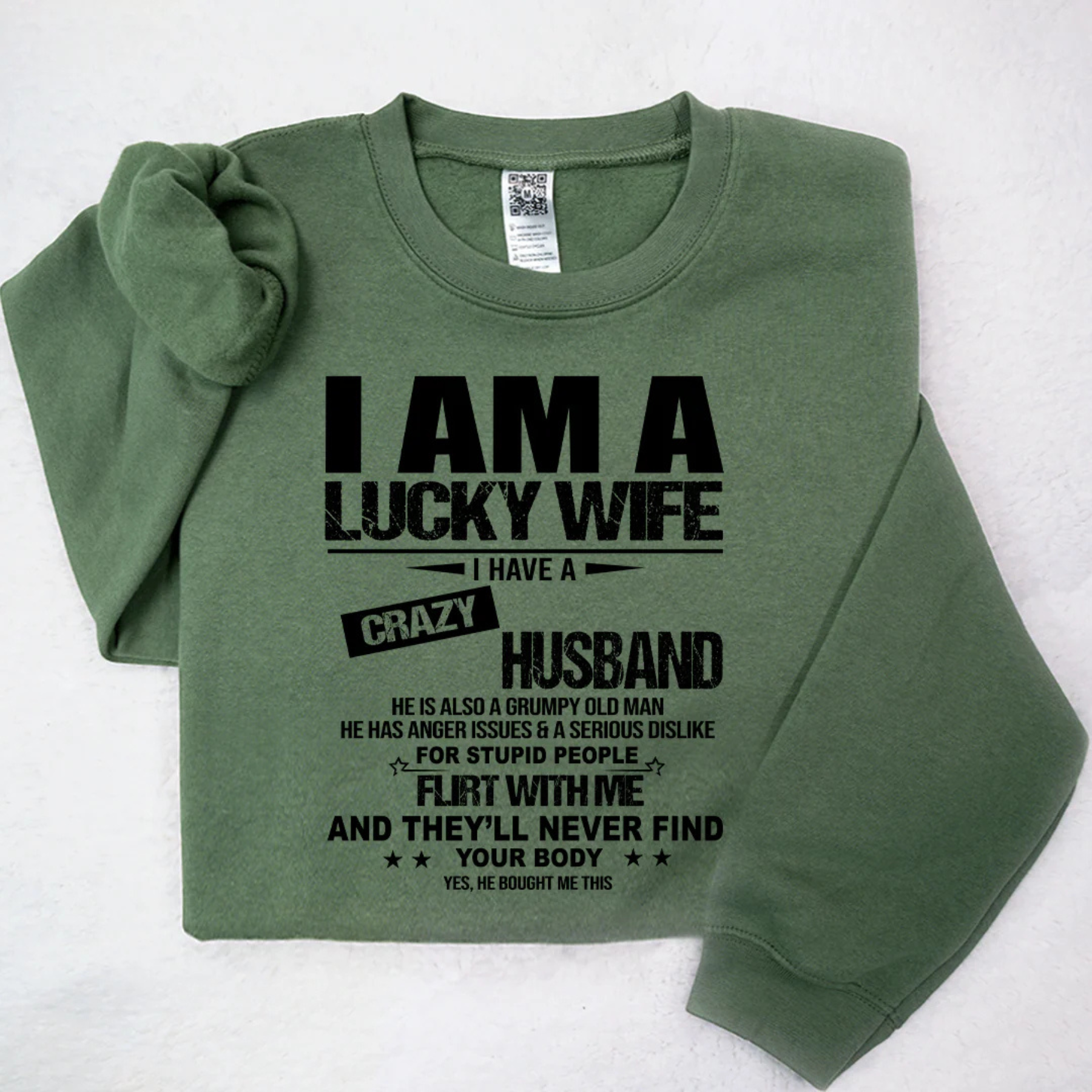 "I Am A Lucky Wife" Personalized Sweatshirt
