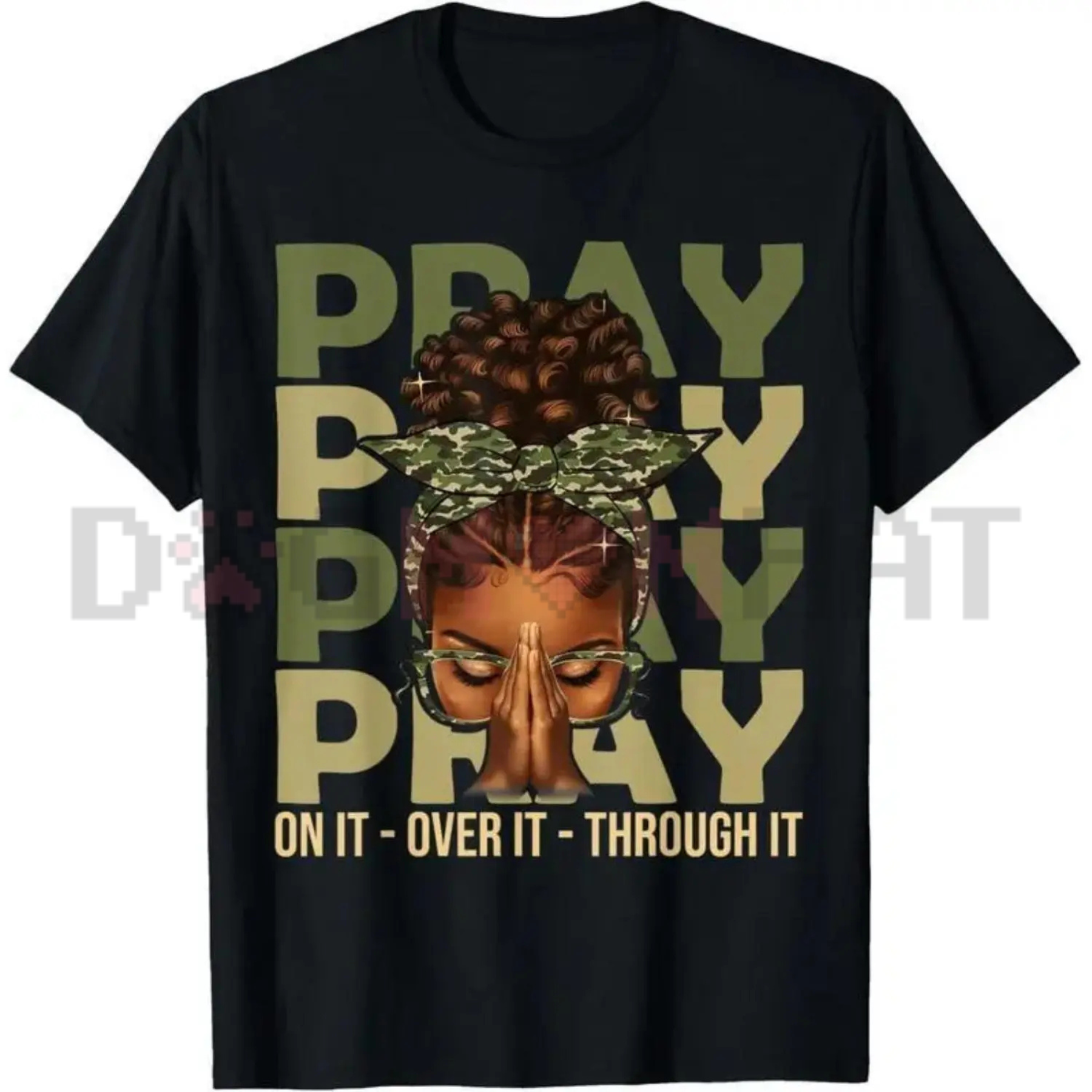 "Blessed Queen" Afro Christian Shirt – Fortify Your Faith Melanin Graphic Tee