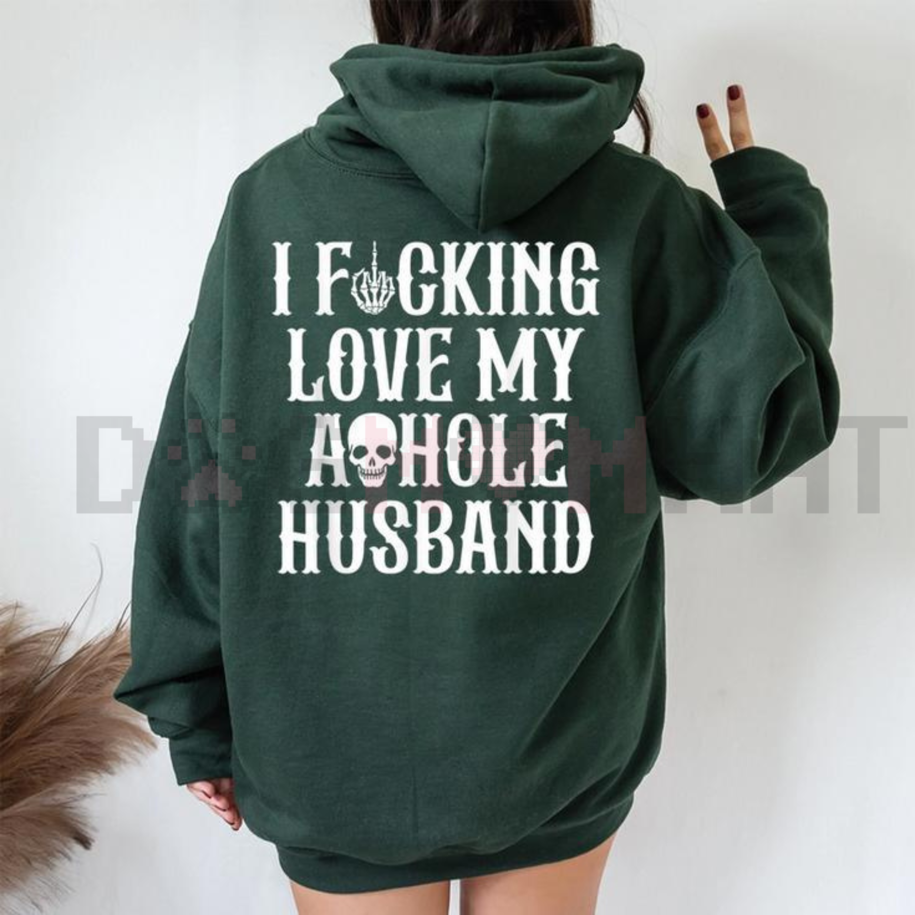 "I Love My Asshole Husband" Women's Oversized Hoodie