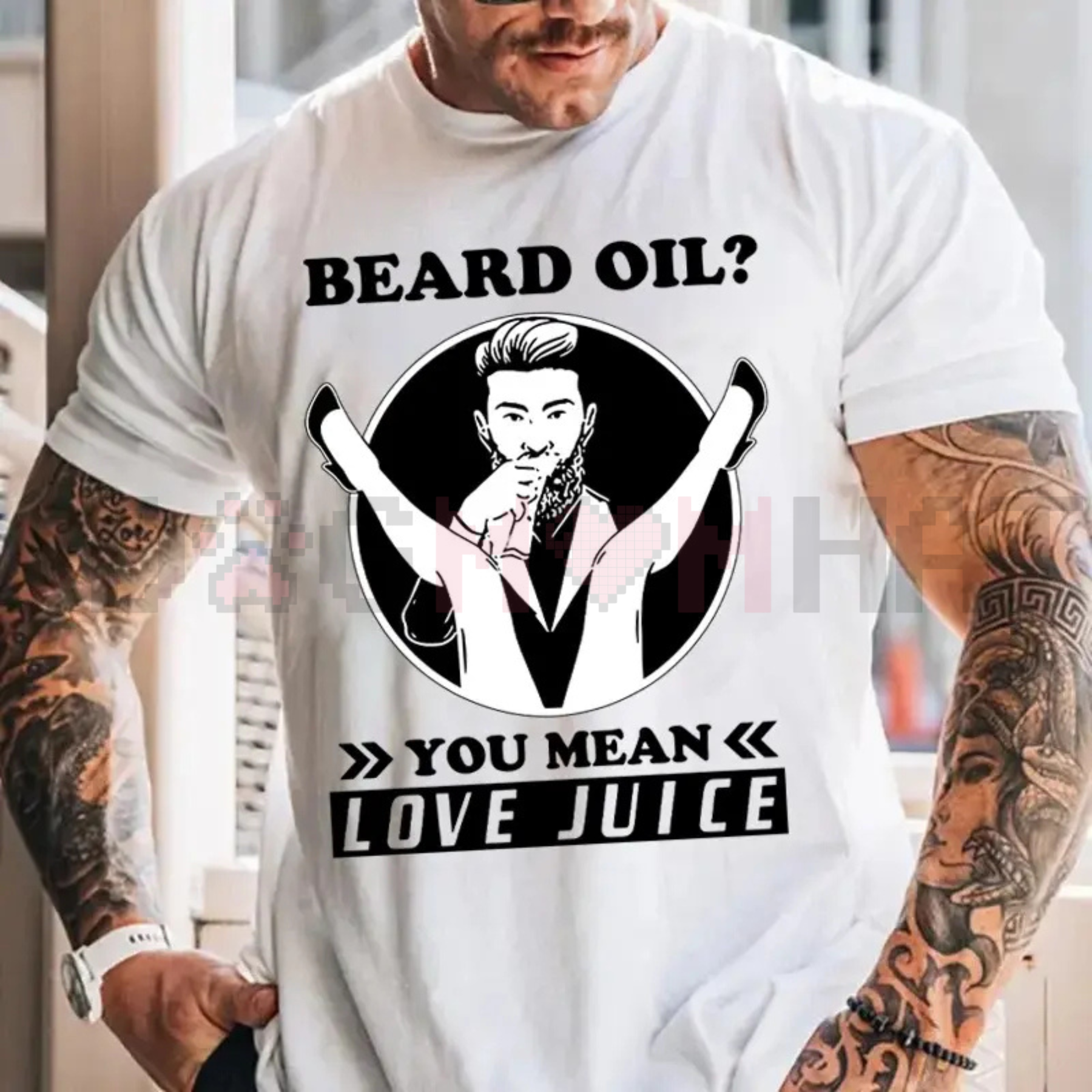 "Beard Oil? You Mean Love Juice" Funny Men's T-Shirt