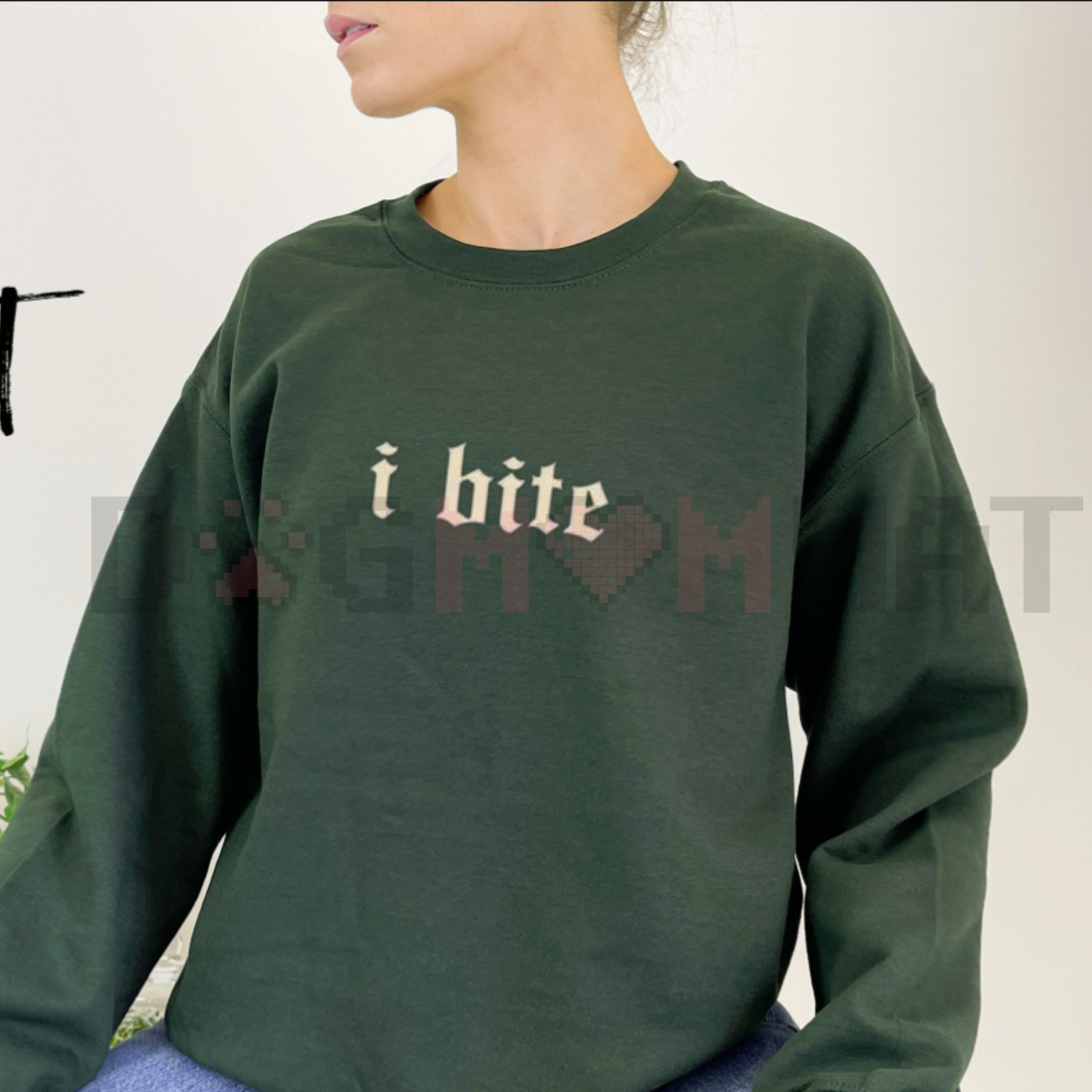 "I Bite" Gothic Funny Sweatshirt