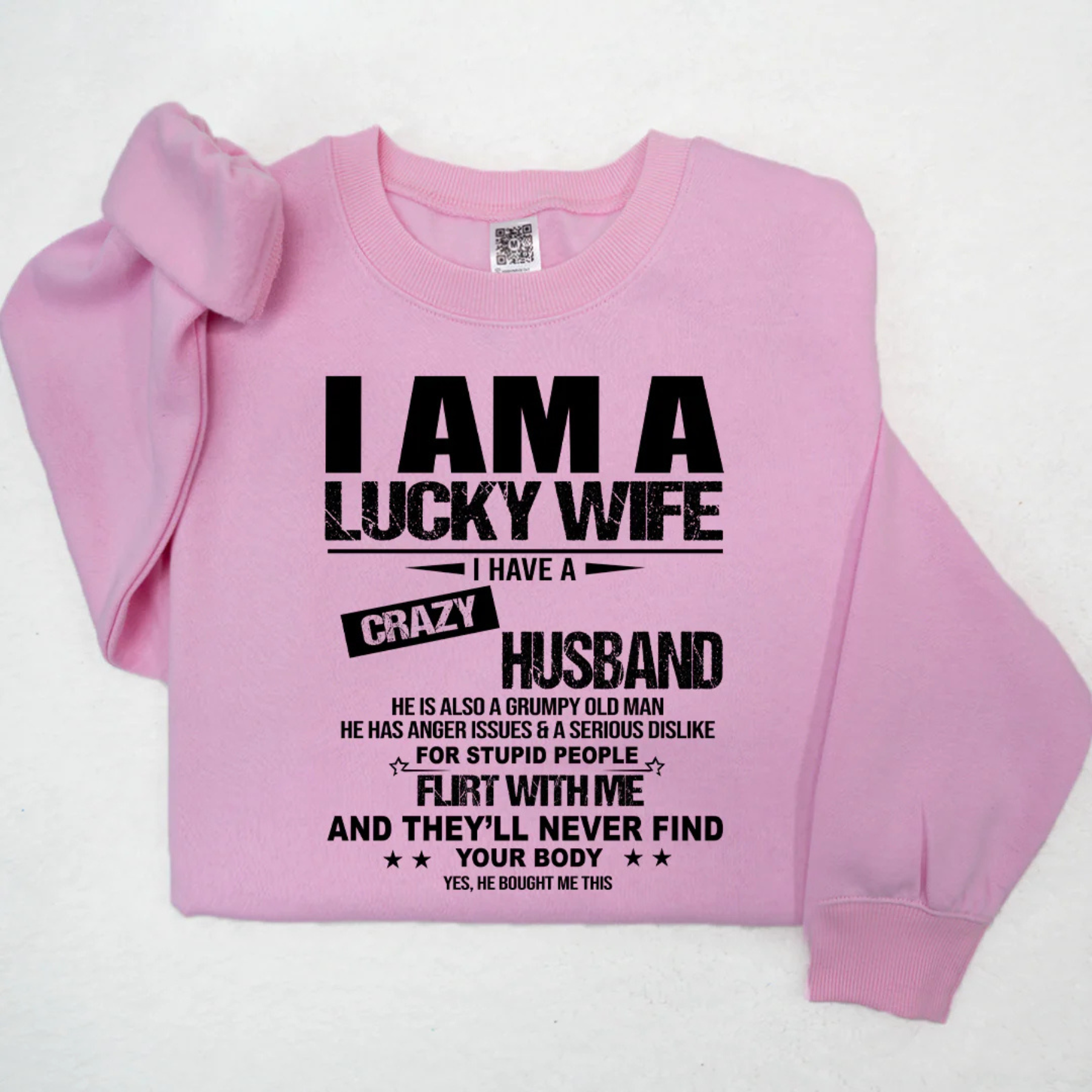"I Am A Lucky Wife" Personalized Sweatshirt