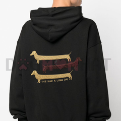 "I've Had A Long Day" Funny Dog Embroidered Hoodie - Premium Cozy Pullover