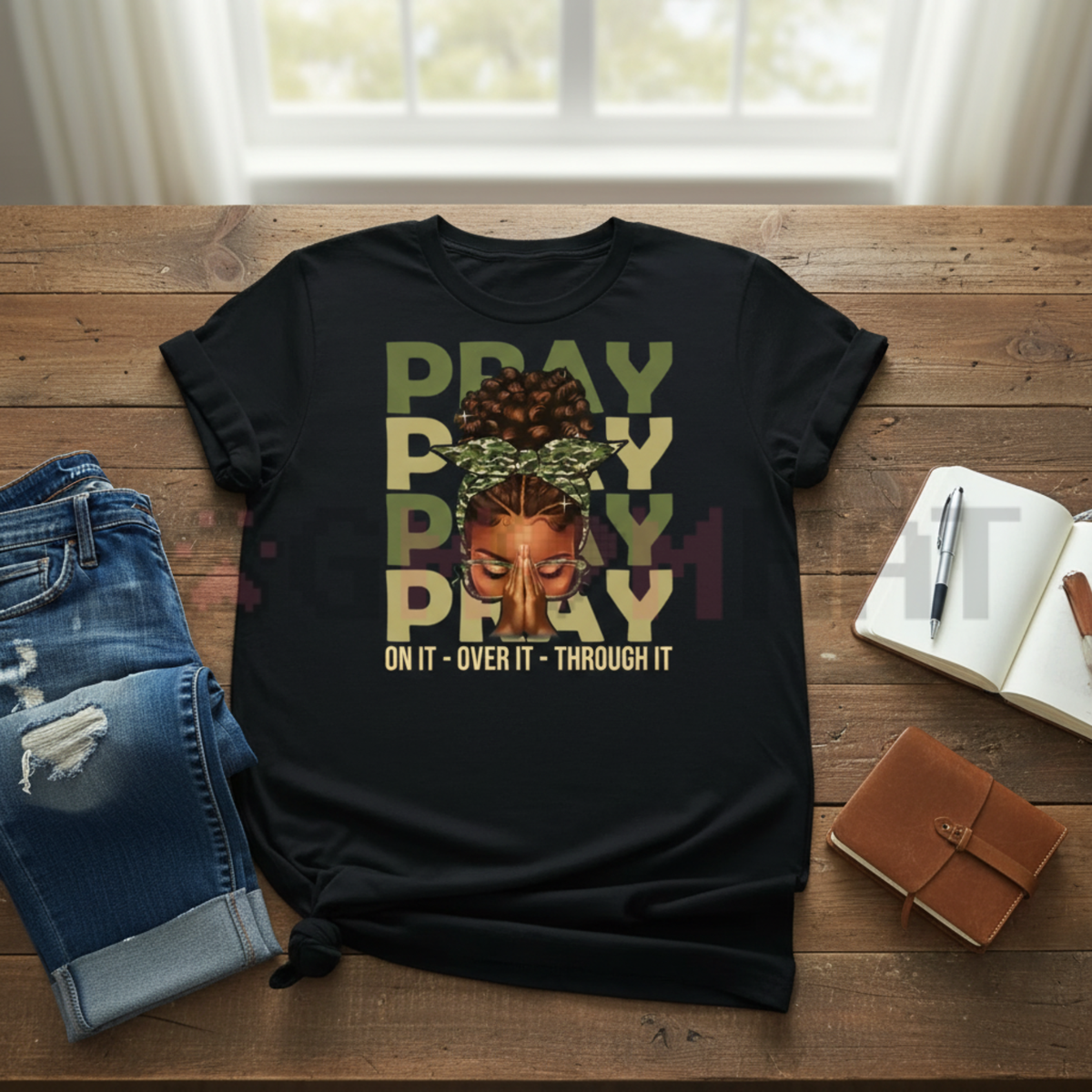 "Blessed Queen" Afro Christian Shirt – Fortify Your Faith Melanin Graphic Tee