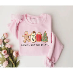 "Christmas Cookies for Two Please" Pregnancy Announcement Sweatshirt