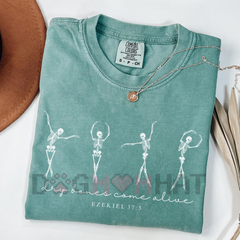 "Dry Bones Come Alive" Christian Halloween Shirt – Dancing Skeleton Fall Jesus Tee