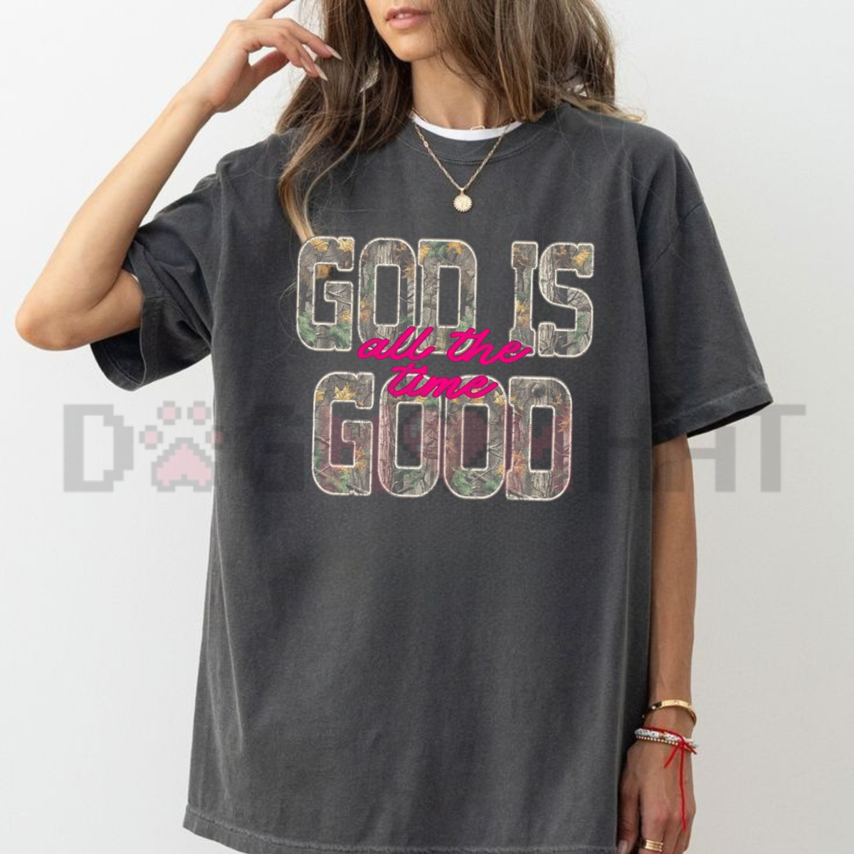 "God Is Good" Camo Graphic Tee