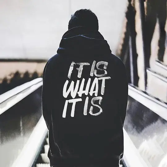"It Is What It Is" Distressed Hoodie