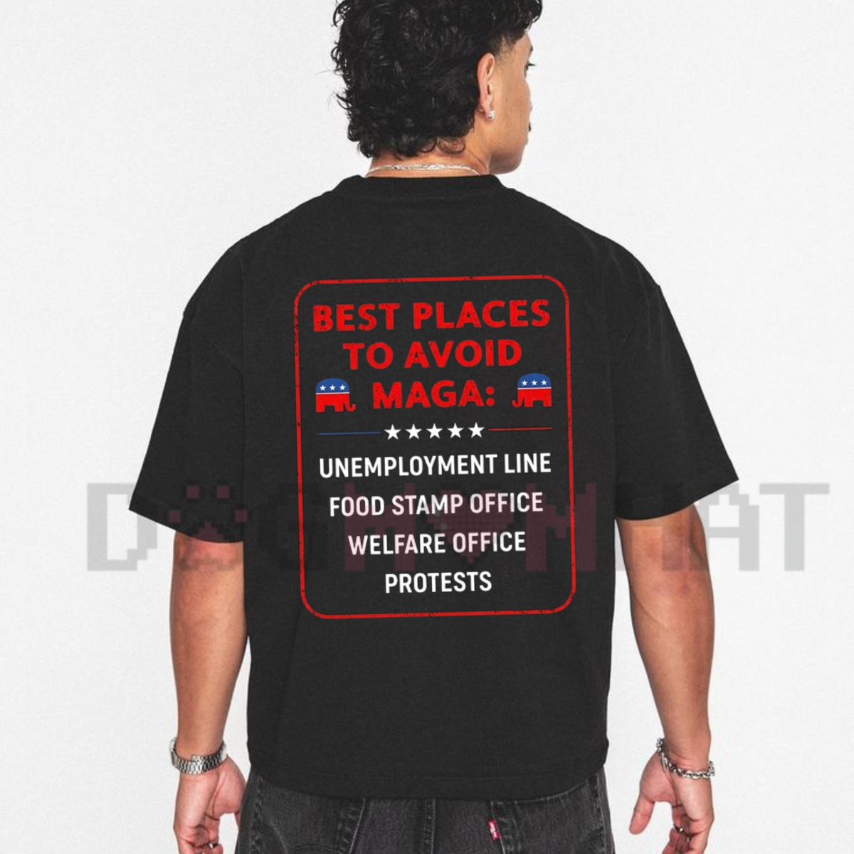 "Best Places To Avoid MAGA" Funny Political Graphic Tee - Sarcastic Humor Shirt